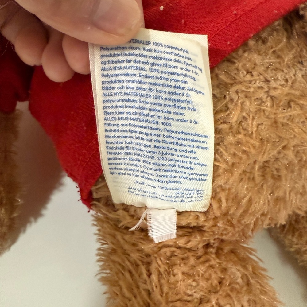 Build-A-Bear Brown Bear with Red Clothing - Picture 7 of 7